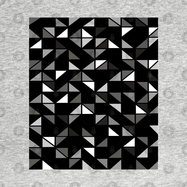 Monochrome Geometric Pattern by OneThreeSix
